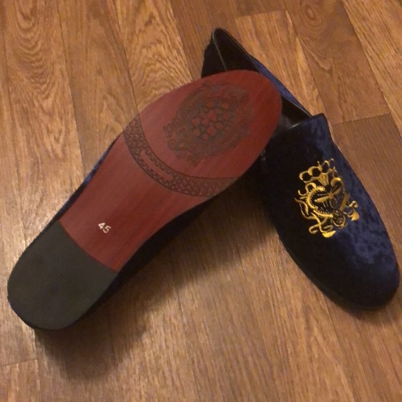 COPY - FLQL Men’s Luxury Penny Loafers Shoes. Embroiled Suede dress Loafers!! - Picture 3 of 3